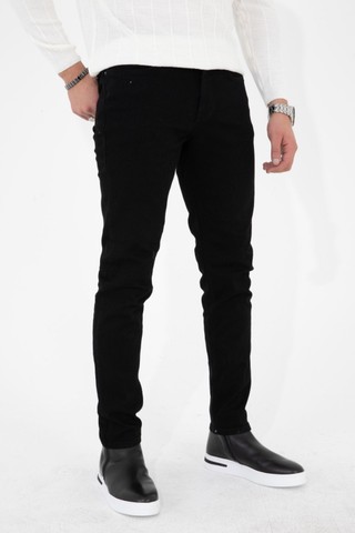 Hlt Jeans Erkek Siyah Slim Fit Likralı Jean Kot Pantolon HLTHE001937