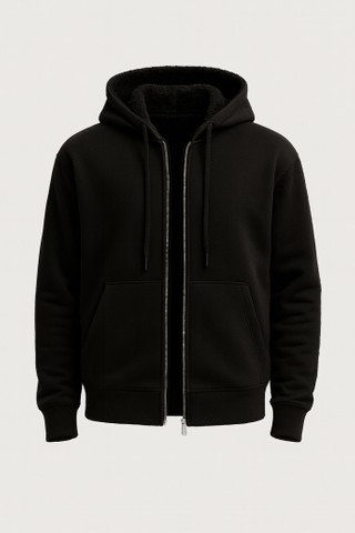 Valiberta Içi Peluş Üç Iplik Kumaş Oversize Fermuarlı Kapüşonlu Sweatshirt - Kapari