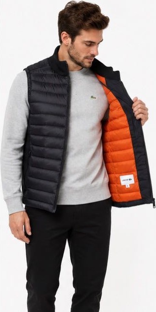 Lacoste Siyah Slim Fit Yelek görsel 4