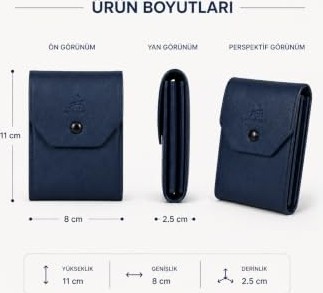 1001 Viral Cüzdan Erkek Vegan Deri Nakit Para Bölmeli Çok Kartlık Bölmeli Zarif Cüzdan Kartlık (La görsel 4