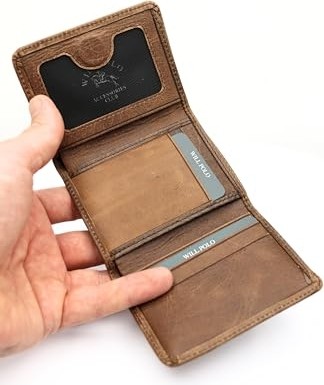 1001 Hakiki Deri Erkek Cüzdan ve Kartlık - Mıknatıslı Kapanma, Crazy Deri Minimalist Tasarım, 6 Kar görsel 4