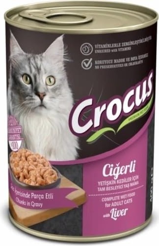 Die Grup Crocus Yet. Kedi Ciğerli Yaş Mama 400G, 855-091