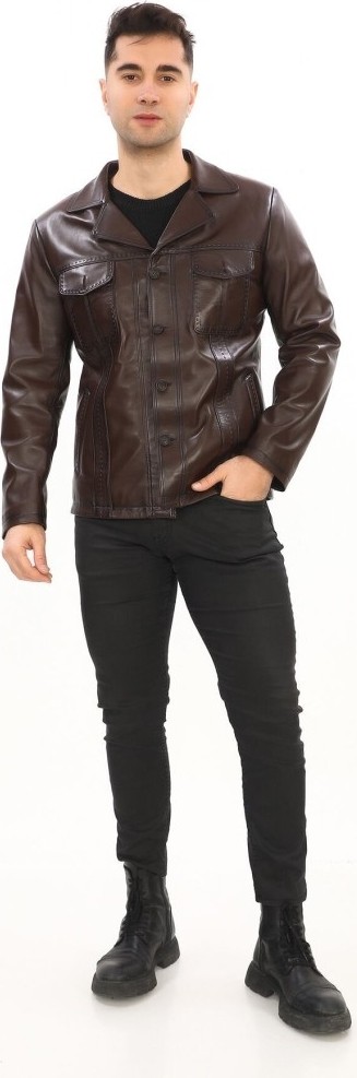 Sanalbolluk Safari Model Dört Cepli Düğmeli Çeket Fındık Renk görsel 3