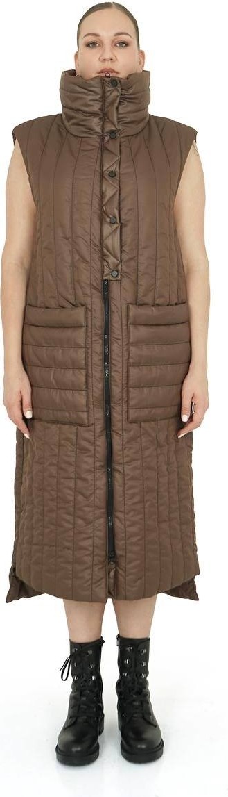 AlanyaXXL Büyük Beden Şişme Uzun Kadın Yelek görsel 6