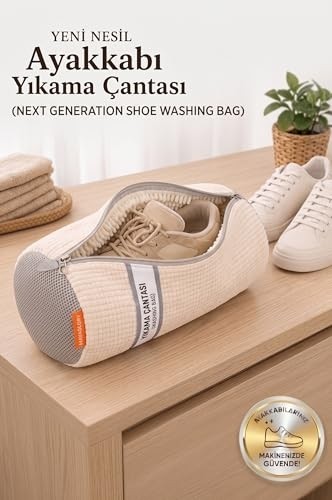 1001 Mikrofiber Ayakkabı Yıkama Çantası - Spor Ayakkabı ve Hassas Çamaşırlar Için Çizilme Önl görsel 5