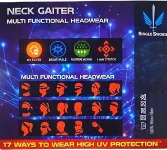 1001 Tactical Buff, 17 Farklı Şekilde Kullanılabilen Askeri Bandana, Siyah görsel 4