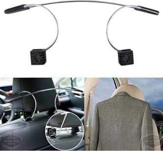 Frefly Store Oto Koltuk Arkası Elbise Askılığı Ceket Askısı Krom Metal Araç Içi Askılık Kaydırmaz Kıyafet Askısı