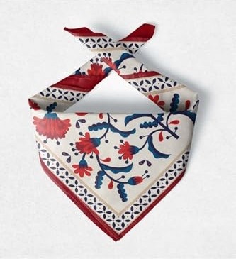 1001 Kırmızı Motif Desenli Fular, Kırmızı görsel 3