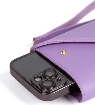 1001 Kadın Deri Siyah Telefon Nakit Bozuk Para Bölmeli Kartlık Kilitli Bilek El Askılı Portföy Cüz görsel 5