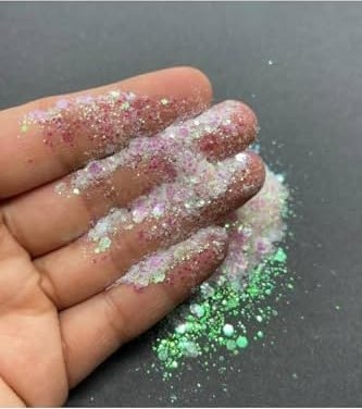 Prime Chunky Glitters Sim Beyaz 4gr Holografik Reçine Tırnak Makyaj Glitter görsel 2