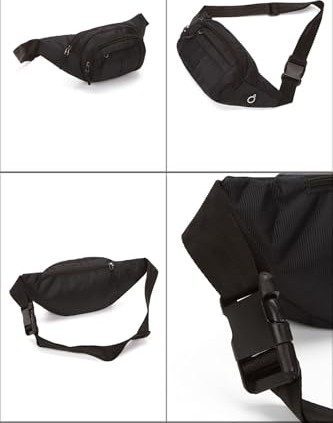 Die Grup Av A Dos Siyah Unisex Suya Dayanıklı Çapraz Askılı Omuz Bel Çanta Günlük Yürüyüş Koşu Outdoor Çanta görsel 5