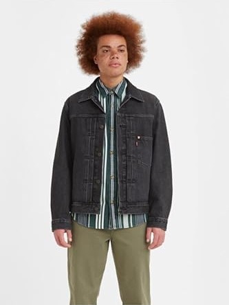 Ayrex Levi's Type I Trucker Ceket - Black Stonewash görsel 2