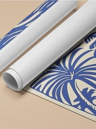 1001 Poster Mavi Turuncu Palmiye ve Yelkenli Salon Dekoru, 50 x 70 görsel 5