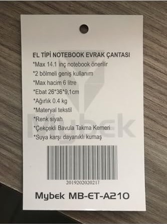 1001 Mybek A-210 Notebook ve Evrak Çantası Siyah 10-14.5 Inç görsel 3