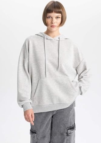 1001 Oversize Geniş Kalıp Kapüşonlu Sweatshirt görsel 4