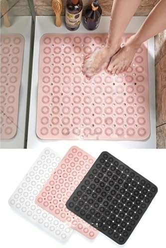 Prime Kaydırmaz Duşakabin Banyo ve Duş Paspası Kare Masajlı 100 Adet Vantuzla Yapışır 54 x 54 cm BNYSTISGSTORE18 görsel 2