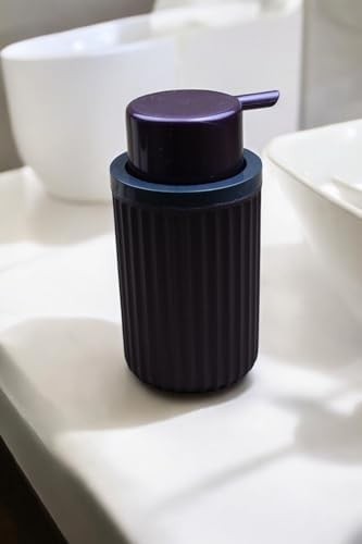 Prime 3 Parça Sert Plastik Banyo Seti/sıvı Sabunluk, Diş Fırçalık ve Katı Sabunluk-Mürdüm görsel 2