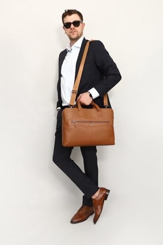 1001 Unisex Hakiki Deri Notebook ve Evrak Çantası DDUW801B2625 görsel 3