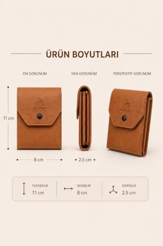 1001 Viral Cüzdan Erkek Vegan Deri Nakit Para Bölmeli Çok Kartlık Bölmeli Zarif Cüzdan Kartlık (Ta görsel 4