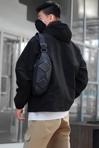 Aesco Unisex Bel Çantası Kabuklu Bel Çanta Suya Dayanıklı Çapraz Göğüs Çantası Bodybag Günlük Spor Yürüyüş (K850X) görsel 2