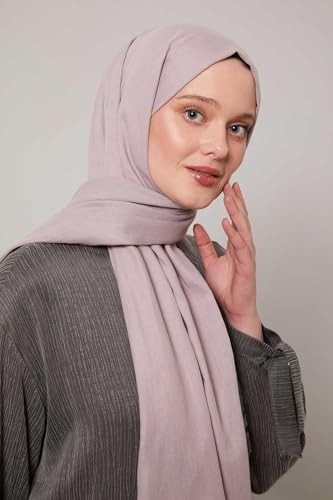 1001 Lila Düz Tensel Şal görsel 4