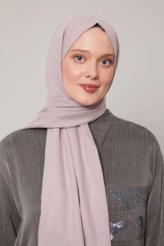 1001 Lila Düz Tensel Şal görsel 5