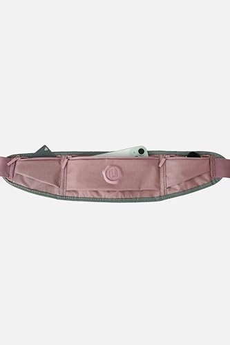 Aesco Koşucu Bel Çantası, Reflektörlü, Haki, Paraşüt Kumaş, Ön Cepli, Unisex Spor Fitness Gym Çantası (Pudra) görsel 2