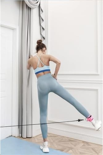 Aesco Kablo Makinesi Için Ayak Bileği Kayışı, Çift D-Ring Ayarlanabilir ve Nefes Alabilir Bacak Kayışları, Karın ve Basen Egzersizleri Için Spor Kayışları, Için Çift Ayak Bileği Bağlantı Kayışı görsel 4