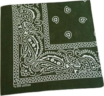 1001 Bandana Klasik Koyu Yeşil görsel 2