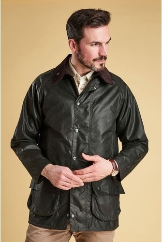 Barbour Beaufort SG91 Sage Yağlı Ceket Erkek Günlük Kullanım İçin Yeşil Renk Orta Kalınlık