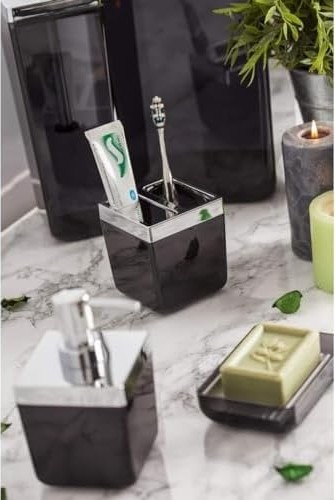 Prime Banyo Seti/şeffaf Siyah görsel 2