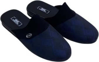 Mey İthalat Style G&c Collection 330 Erkek Ev Terliği; Geometrik Desenli Klasik Tasarım, Siyah/lacivert/bordo görsel 2