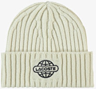 Lacoste Erkek Baskılı Beyaz Bere