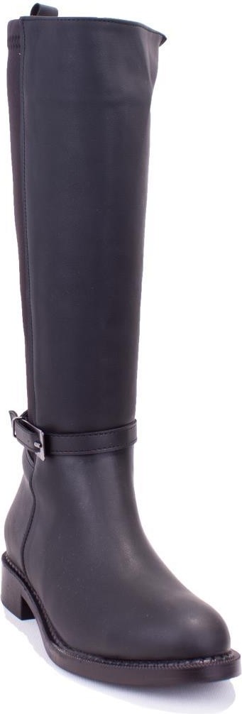 Dagoster DZA07-43624913 Siyah Günlük Streçli Düz Topuk Kadın Çizme