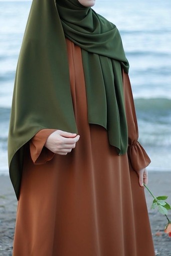 Fresco Scarfs Tesettür Hijab Medine Ipeği Şal*bordo görsel 2