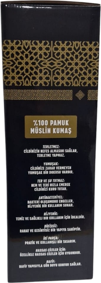 Ceviz İplik Müslin Ihram Takımı Seti, Ihram Kemeri ve Ihram Sabunu Hediyeli görsel 2