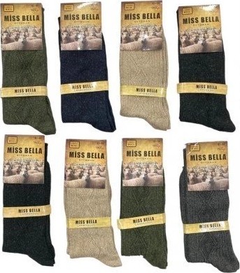 Belle Vista Miss Bella Lamswool Kışlık Erkek Çorap 8 Adet