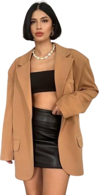 TeknoKapsül Oversize Ceket - Taba