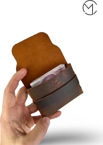 1001 Hakiki Deri Geçmeli Yatay Cüzdan, Gerçek Deri Kartlık, Erkek & Kadın Minimalist Kartvizitlik, � görsel 4