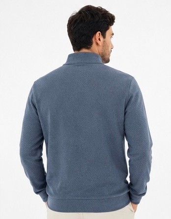 Lacoste Fermuar Yaka Indigo DAR KESİM Uzun Kol görsel 2