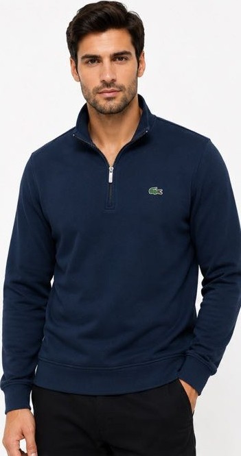 Lacoste Fermuar Yaka Regular Fit Indigo görsel 4