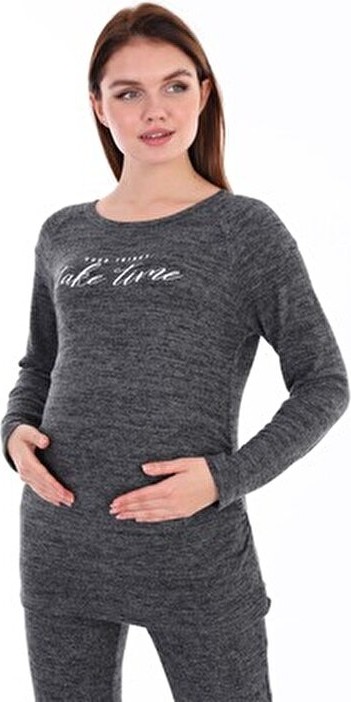 Meghan L.A Hamile Esnek Yumoş Viskon Kumaş Bluz % 57 Viscose %40 Polyester %3 Elastane görsel 4