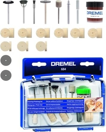 Die Grup Dremel 684 Parlatma Aksesuarı, Çok Amaçlı Aletler Için, Temizlik ve Cilalama Için 20 Aksesuar Seti