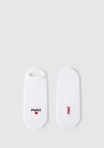 Mavi Logo Detaylı Beyaz Babet Çorap 1912779-620 görsel 5