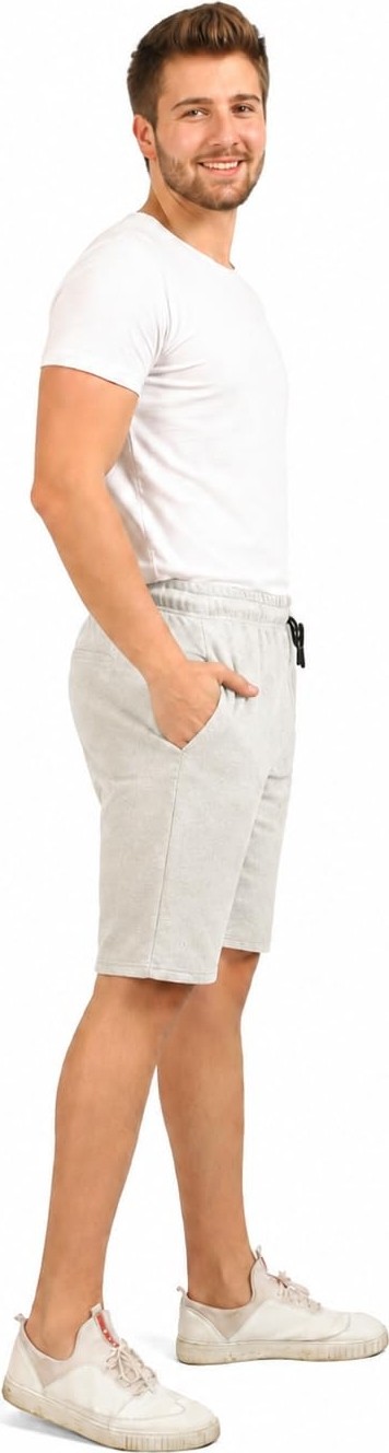 Esranın Dünyası Comeor Spor Pantolonu, Erkek, Kısa, Şort, Kısa Jogging Pantolonu, Koşu Şortu, Koşu Şortu, Erkek, Yazlık, Pamuk, Antrenman Pantolonu, Bermuda Şort, Fitness Pantolonu, Tenis Pantolonu, Gri, 5xl görsel 4