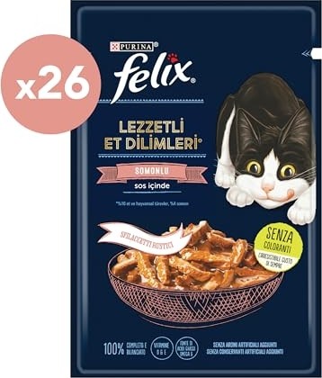 Aesco Felix Tasty Shreds Somonlu (26 x 80 Gr) görsel 2
