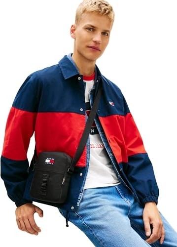 1001 Tommy Hilfiger Tjm Outdoor Reporter Erkek Çapraz Askılı Çanta Black Os görsel 4