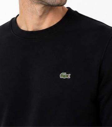 Lacoste Bisiklet Yaka Siyah Regular Fit Erkek Sweatshırt görsel 4