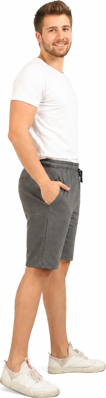 Esranın Dünyası Comeor Spor Pantolonu, Erkek, Kısa, Şort, Kısa Jogging Pantolonu, Koşu Şortu, Koşu Şortu, Erkek, Yazlık, Pamuk, Antrenman Pantolonu, Bermuda Şort, Fitness Pantolonu, Tenis Pantolonu, Koyu Gri., 5xl görsel 4