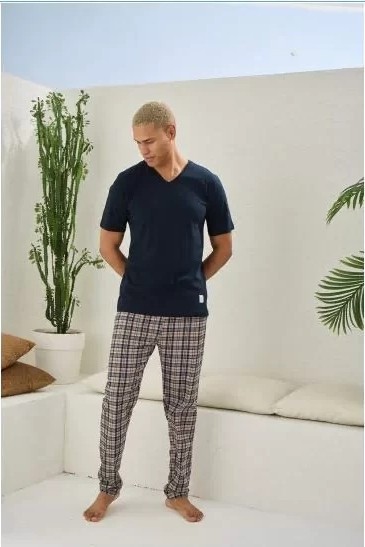 Melonika Erkek 2099 Erkek V.yaka Pijama Takım